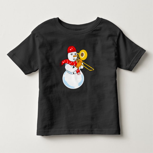 Camiseta De Bebé Trombone Snowman (Anverso)