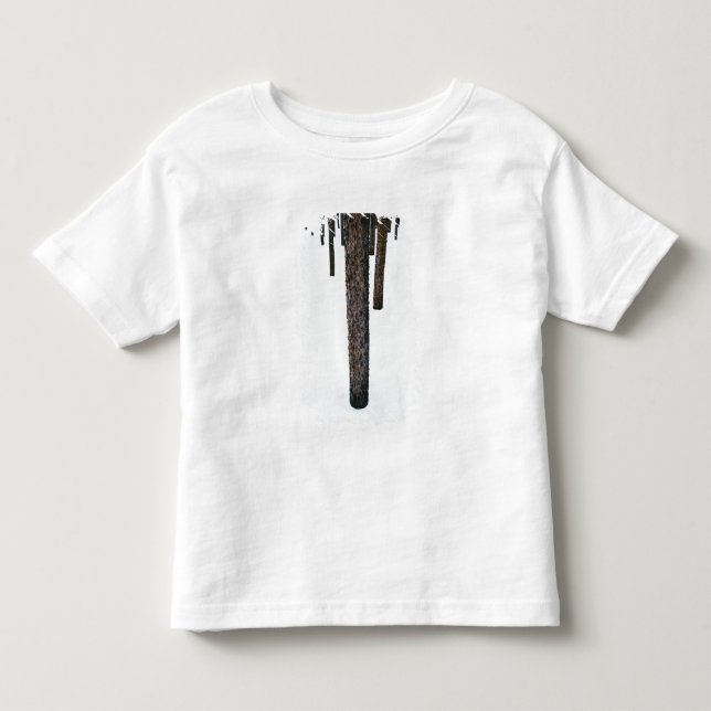 Camiseta De Bebé Troncos de árbol en nieve (Anverso)