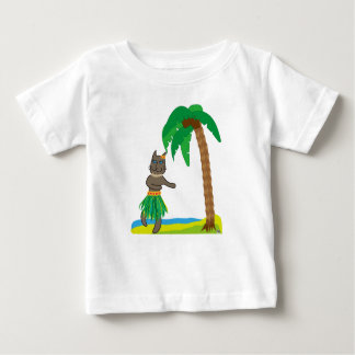 Camiseta De Bebé Tropical cat