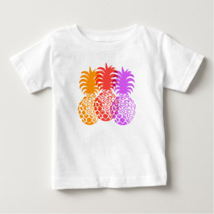 Camiseta De Bebé Tropical Hawaiano de Momona Pineapple