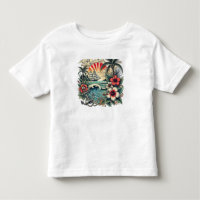 Trópico Tattoo Art Beach Paradise T-Shirt
