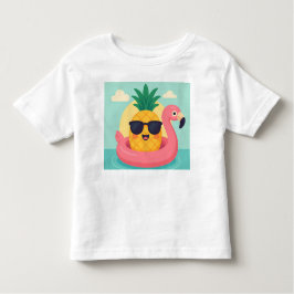 Camiseta De Bebé Tropicool-Pineapple Flamingo Float Summer T-Shirt