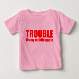 Camiseta De Bebé Trouble - It's my middle name (red)