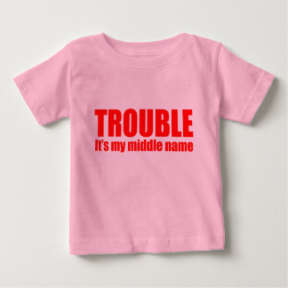 Camiseta De Bebé Trouble - It's my middle name (red)