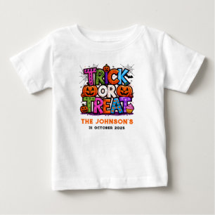 Camiseta De Bebé TRUCO O TRATAMIENTO   Fiesta Cute Halloween Bash