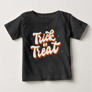 Camiseta De Bebé Truco o tratamiento retro
