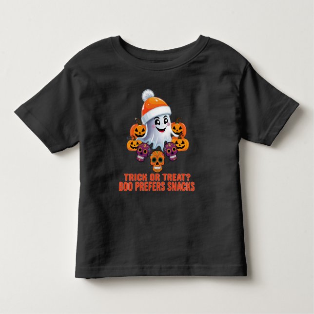 Camiseta De Bebé Truco o trato a Boo Cita divertida fiesta de Hallo (Anverso)