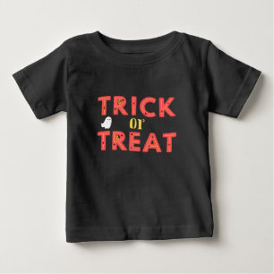 Camiseta De Bebé Truco o trato bebé negro
