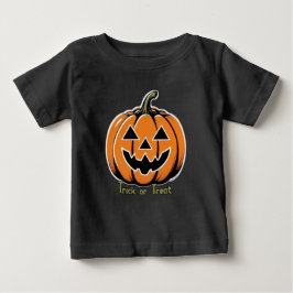 Camiseta De Bebé Truco o trato- Calabaza