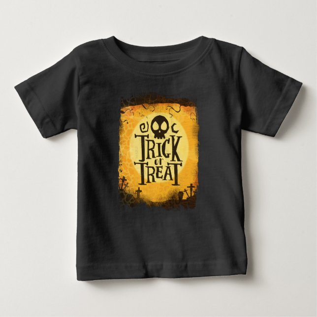 Camiseta De Bebé Truco o trato, niños/niños/niños pequeños de Hallo (Anverso)