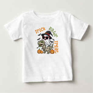 Camiseta De Bebé Truco Rawr Trata Dinosaurio Niños