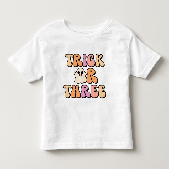 Camiseta De Bebé Truco retro tembloroso o tres cumpleaños (Anverso)