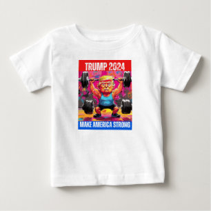 CAMISETA DE BEBÉ TRUMP 2024 HACE A ESTADOS UNIDOS FUERTE