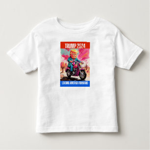 CAMISETA DE BEBÉ TRUMP 2024 LIDERANDO A ESTADOS UNIDOS HACIA ADELAN