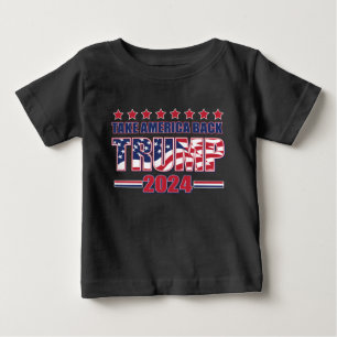 Camiseta De Bebé Trump 2024: Recuperar a Estados Unidos
