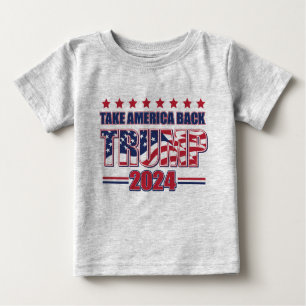 Camiseta De Bebé Trump 2024: Recuperar a Estados Unidos
