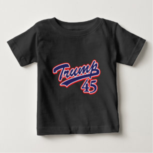 Camiseta De Bebé Trump-45-Azul