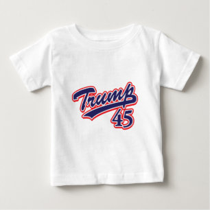 Camiseta De Bebé Trump-45-Azul