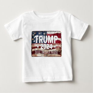 Camiseta De Bebé ¡Trump! Salven a Estados Unidos de nuevo.