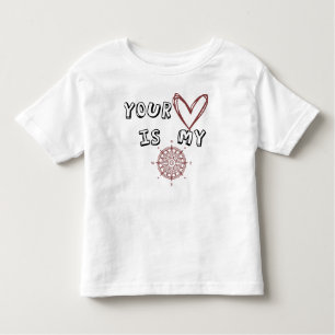 Camiseta De Bebé Tu corazón es mi brújula
