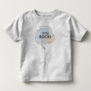 Camiseta De Bebé Tú rock texto en nube de chat emoji