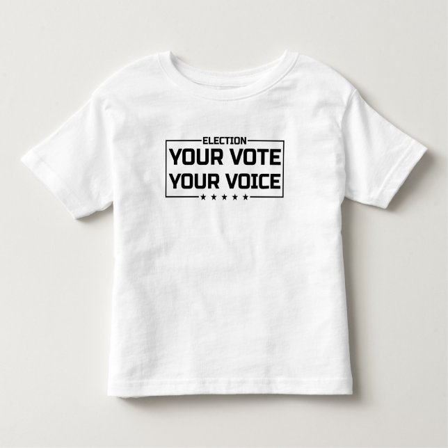 Camiseta De Bebé Tu voto tu voz fuente negra (Anverso)