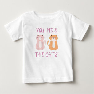 Camiseta De Bebé Tú yo y los gatos