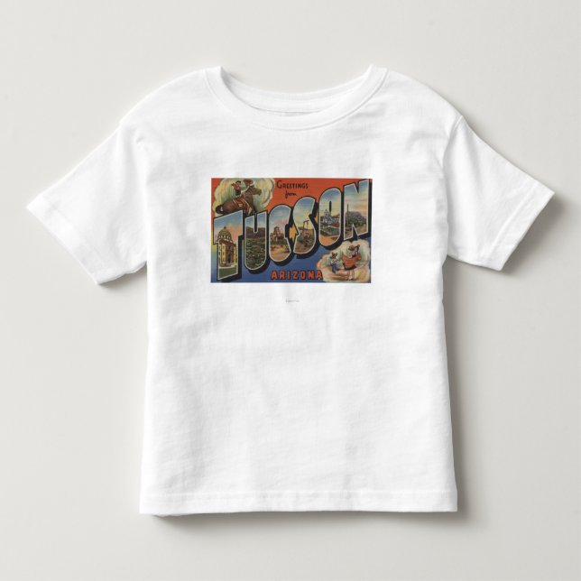 Camiseta De Bebé Tucson, Arizona - escenas grandes 2 de la letra (Anverso)