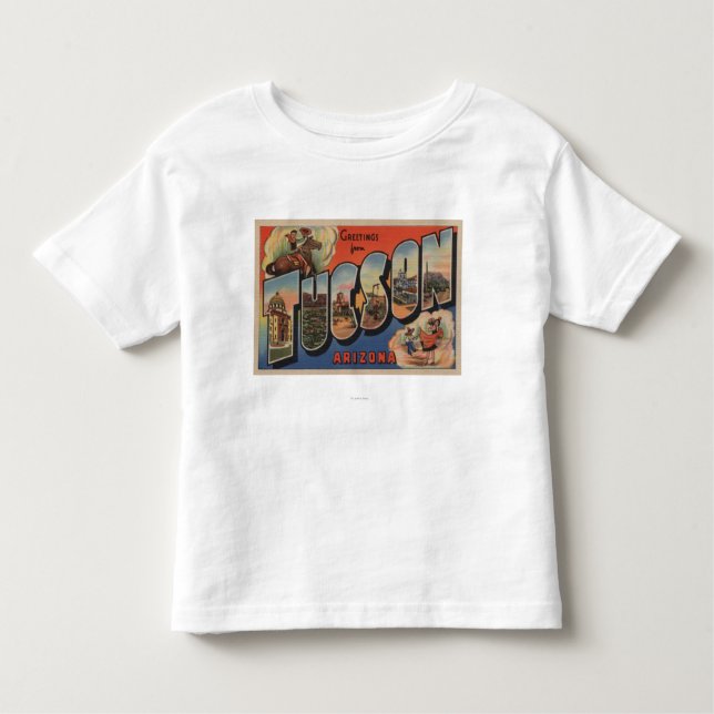 Camiseta De Bebé Tucson, Arizona - escenas grandes de la letra (Anverso)