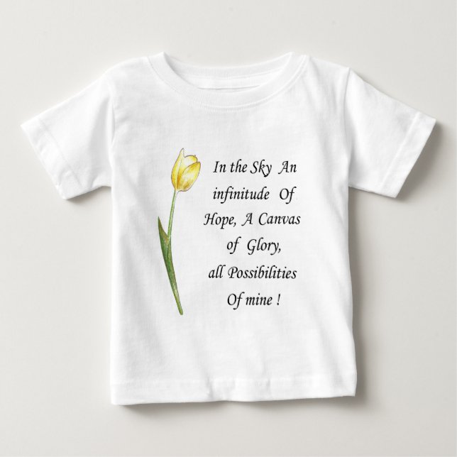 Camiseta De Bebé Tulip amarillo (Anverso)