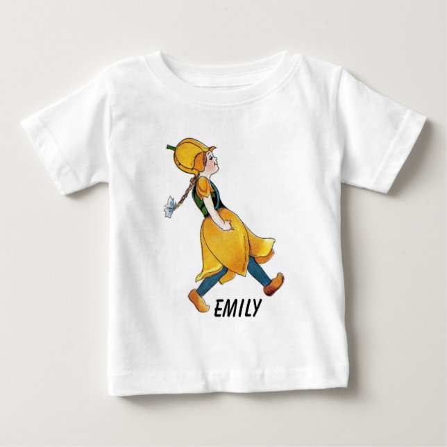 Camiseta De Bebé Tulipán Amarillo Niña Floral Divertida Flor Monada (Anverso)