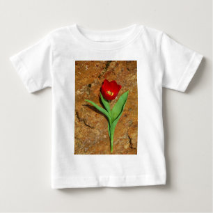 Camiseta De Bebé Tulipán amarillo y rojo