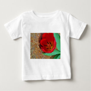 Camiseta De Bebé Tulipán rojo y amarillo primavera