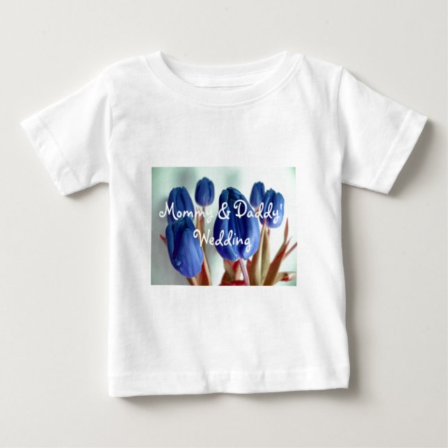 Camiseta De Bebé Tulipanes azules (Anverso)