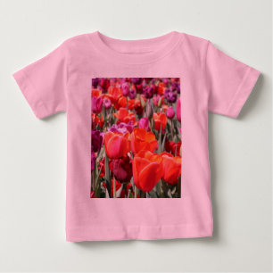 Camiseta De Bebé Tulipanes Calientes Caídos
