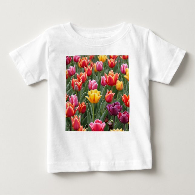 Camiseta De Bebé Tulipanes holandeses (Anverso)