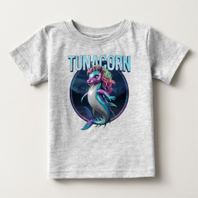 Camiseta De Bebé Tunacorn Photographic Combo Creature Gracioso (Anverso)