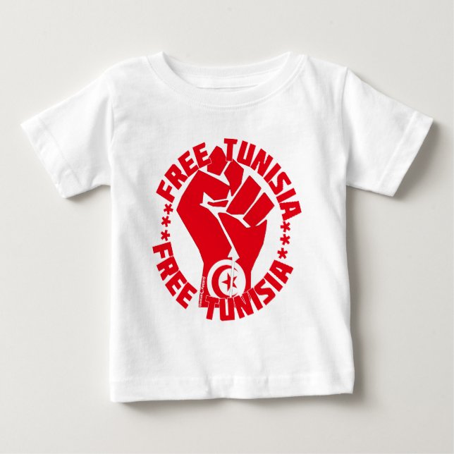 Camiseta De Bebé Túnez libre (Anverso)