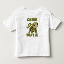 Camiseta De Bebé Turba marina verde, tortuga marina adorable