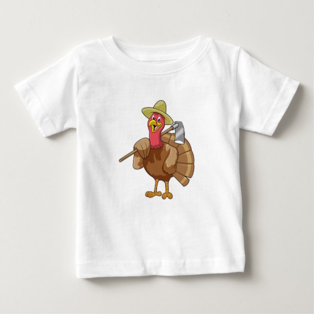 Camiseta De Bebé Turquía como agricultor (Anverso)