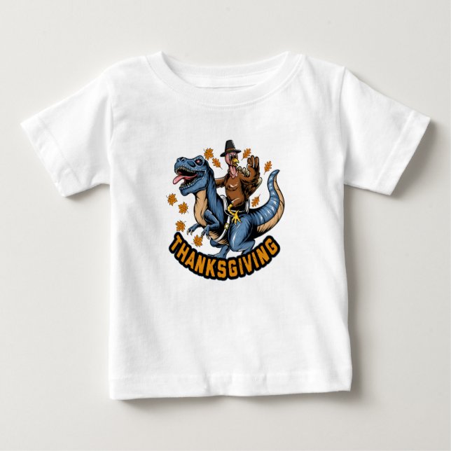 Camiseta De Bebé Turquía de vacaciones de Acción de Gracias montand (Anverso)