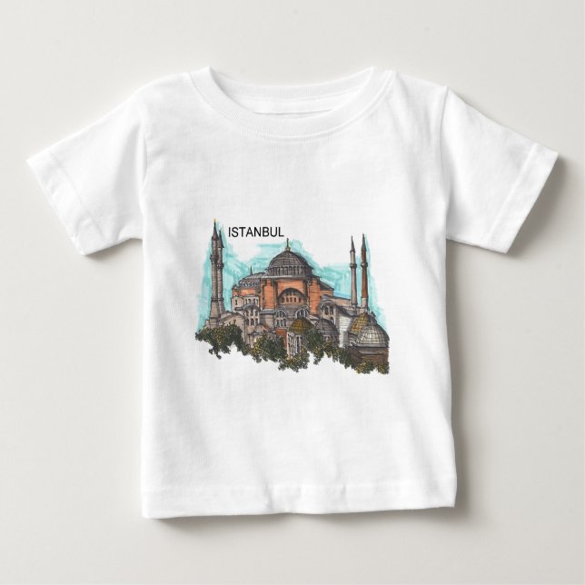 Camiseta De Bebé Turquía Estambul Hagia Sophia (por St.K) (Anverso)