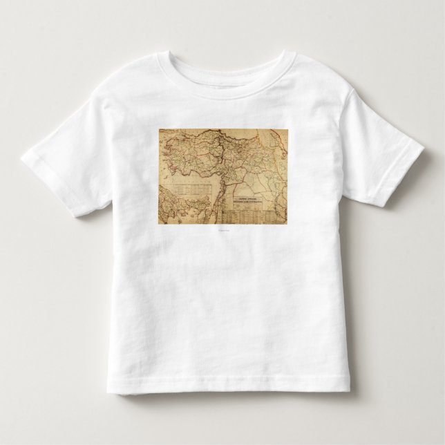 Camiseta De Bebé Turquía, otomano EmpirePanoramic MapTurkey (Anverso)