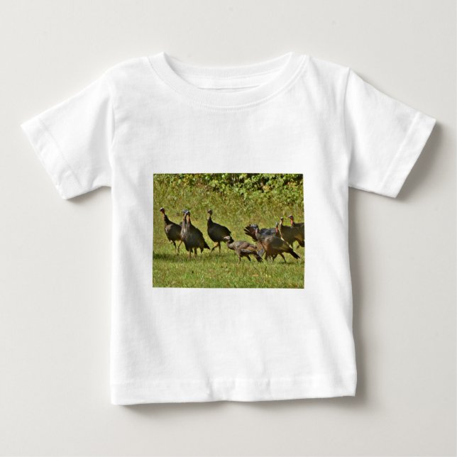 Camiseta De Bebé Turquía salvaje, colores de camuflaje (Anverso)