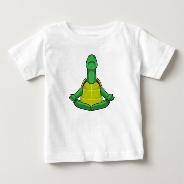 Camiseta De Bebé Turtle at Yoga Meditation (Anverso)