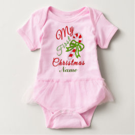 Camiseta De Bebé TUTU BODYSUIT "La primera Navidad del Bebé"