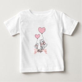 Camiseta De Bebé Tutu Chats coeur