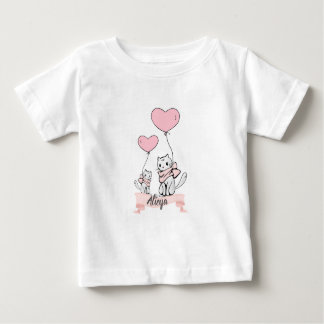Camiseta De Bebé Tutu Chats coeur