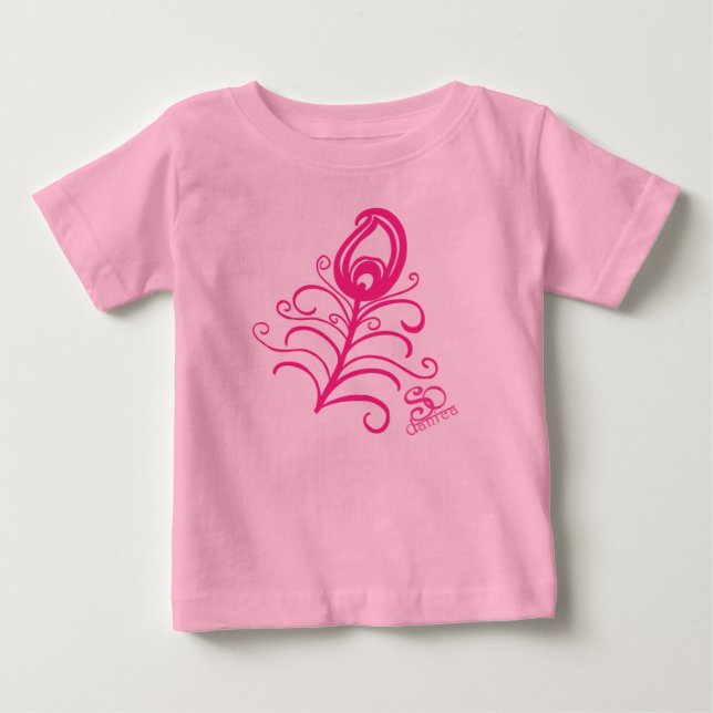 Camiseta De Bebé Tutu de pavo real (Anverso)
