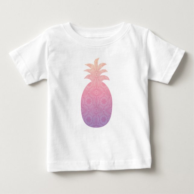 Camiseta De Bebé Tutu de piña multicolor (Anverso)
